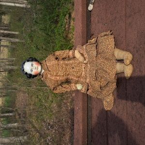 Antique German Flat Head China Doll